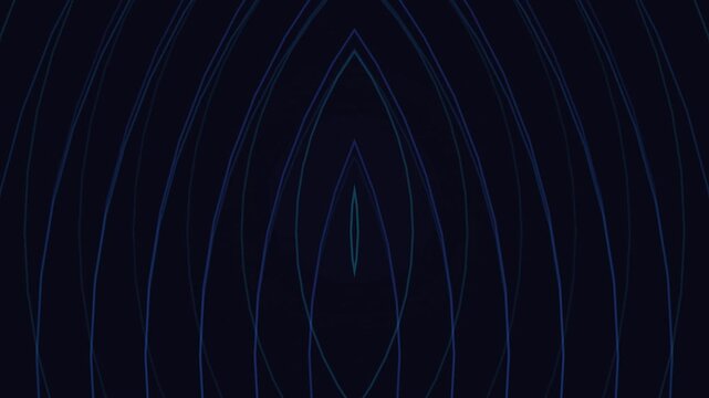 Close-up of blue neon lines forming a symmetrical pattern on a dark background with a futuristic mood.