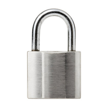 Close up of metal padlock.