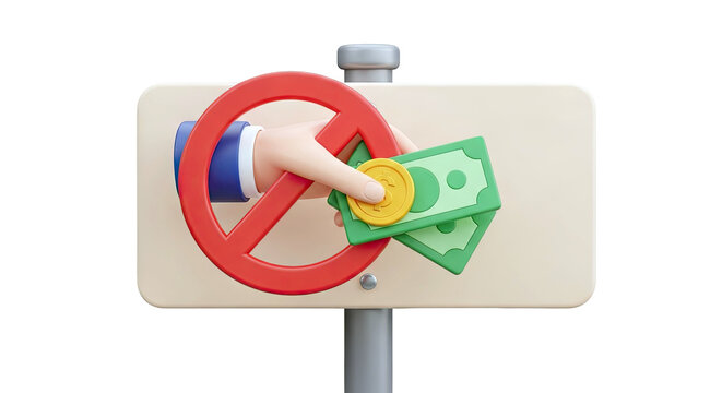 No Cash Transaction Sign