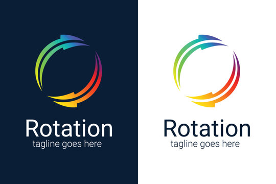 Rotation Logo Business Symbolizing Exchange, Motion, Energy, Balance, and Transformation