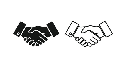 Obraz premium Business Partnership Handshake Agreement Vector