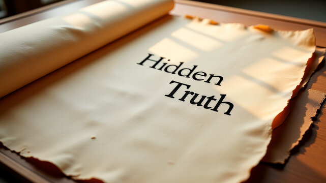 Old paper titled hidden truth symbolizing uncovering secrets investigation and revelation of concealed information