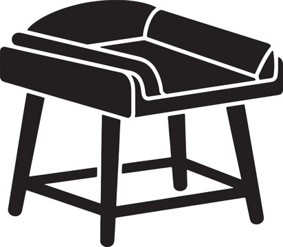 Baby changing table station icon for nursery and public restroom use.