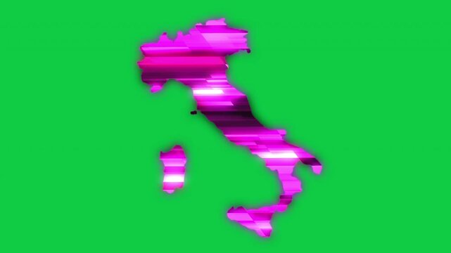 Italy purple news headline effect map pop animation green background
