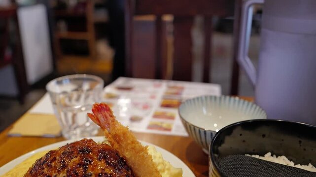  Close-up of a delicious assorted Western-style plate with beautiful bokeh