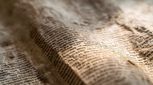 Ancient Hebrew Manuscript Reveals Biblical Prophecies in Warm Natural Light Detail
