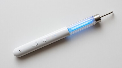 Naklejka premium Modern handheld uv light disinfection device
