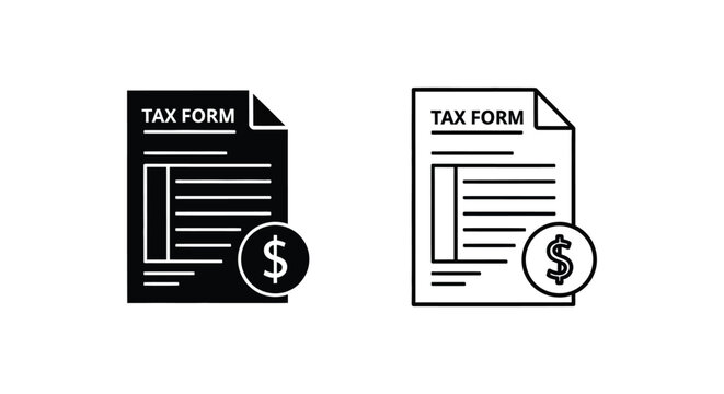 Tax Form Icons Vector