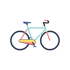 Fototapeta premium Modern Flat Design Bicycle Illustration - Pastel Colors, Transportation Icon