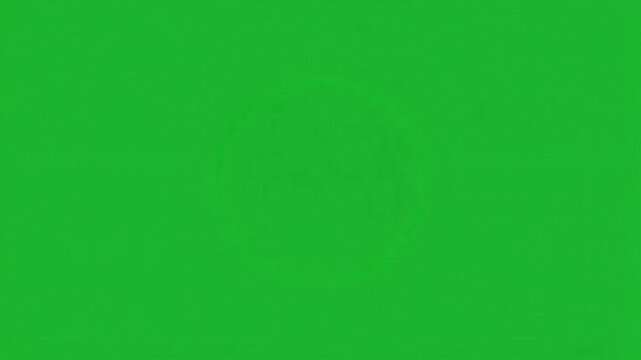 A vibrant, uniform green background with a subtle, barely visible circular impression in the center, creating an abstract and minimalist visual.