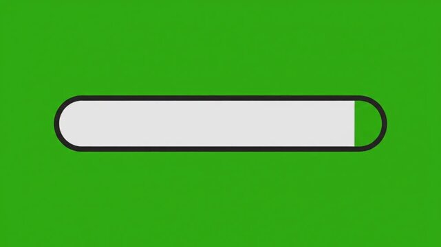 A video showcasing a progress bar loading on a green background