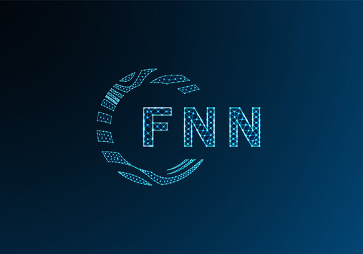 FNN low poly letter logo vector design. FNN lower poly logo design. FNN unique low poly logo design.