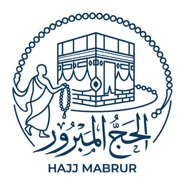 Hajj Pilgrim in Traditional Attire.