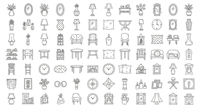 Collection of Ancient Chinese Calligraphy Characters and Symbols.