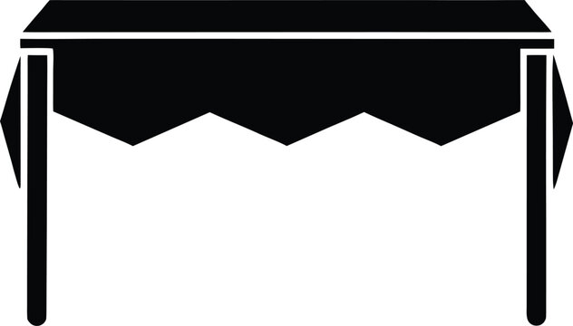 Table runner silhouette vector art illustration