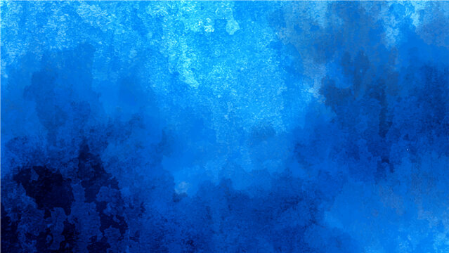 Deep blue abstract watercolor background and textured artistic design and flowing gradient painting and atmospheric aesthetic and modern expressive art.