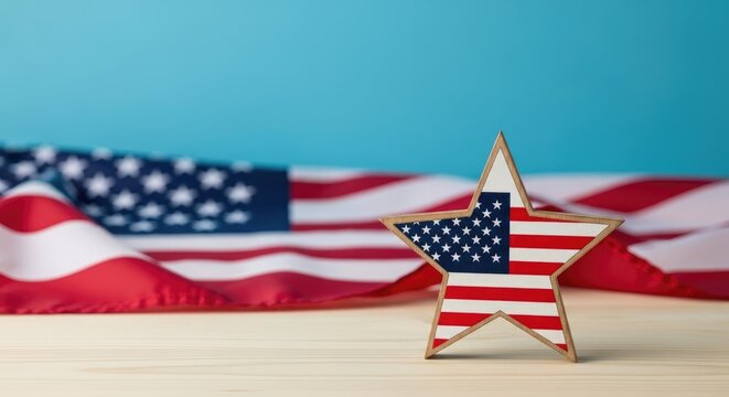 Patriotic american celebration a star shaped tribute to the united states of america