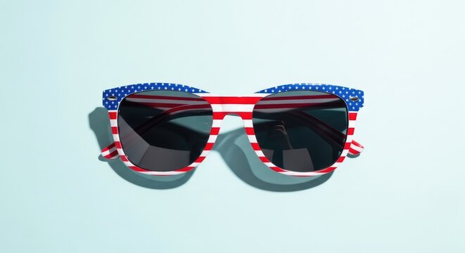 Festive sunglasses with patriotic design a fourth of july celebration accessory