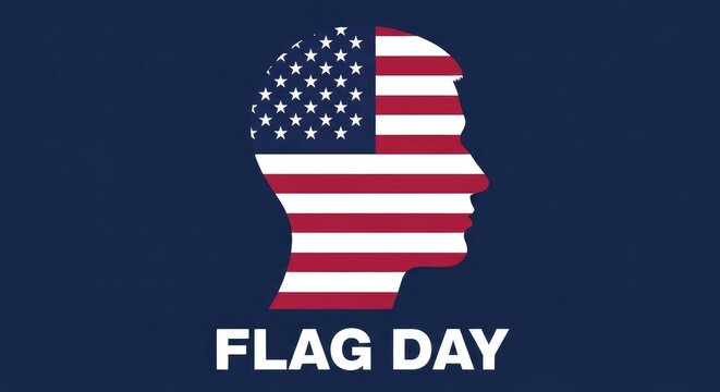 American flag day celebration a patriotic design featuring stars and stripes in a unique shape