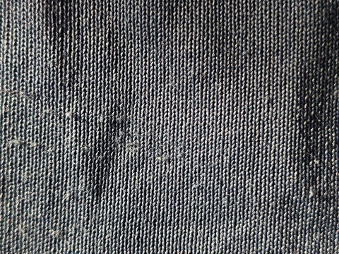 Primer plano de textura de tela de lona resistente en color azul oscuro con patr&oacute;n de grano fino