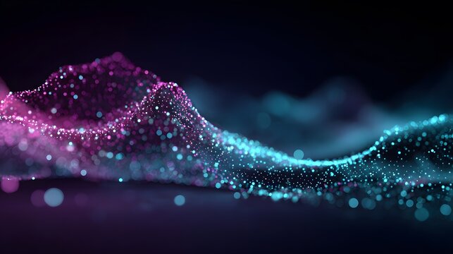 A small green plant growing on a digital surface with graphs and charts