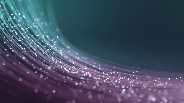 A futuristic digital landscape with glowing green and blue mountain ranges