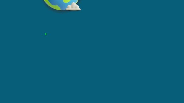 World Health Day Concept with Smiling Earth and Medical Elements