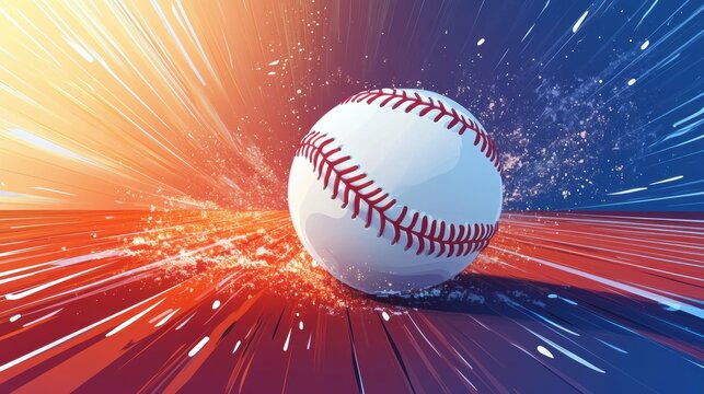 Baseball on white background,Baseball player hitting ball with bat,home run,baseball or t shirt, posters and banner,sport day, ball Icon Concept,Vector Template.