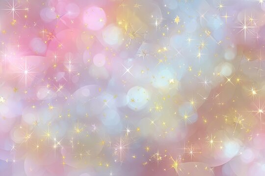 Soft pastel bokeh and sparkle background with a magical, ethereal glow