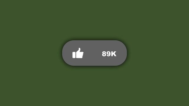 Social media thumbs up icon with 55 K likes count on a dark green textured background button