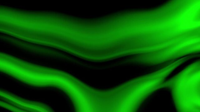 Abstract waving green textile background milk creamy oil wavy texture. Surface liquid pattern wave silk satin fabric cloth fluttering material animation motion design business ads wallpaper.