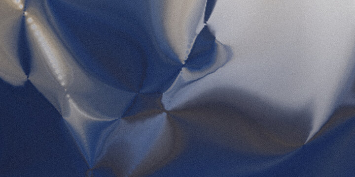 Abstract close-up of metallic surface with geometric folds and reflections