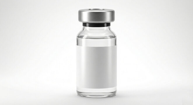 Medical Glass Vial with Blank Label