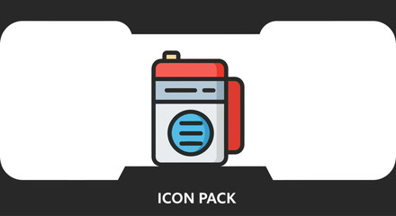 Vector Icon of a Portable Generator, Compact Power Source © Laila