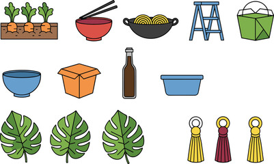 Custom automotive wheel and tire set featuring racing rims and off-road monster truck treads flat vector © MDABULKALAM