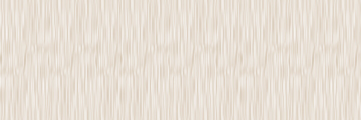 Obraz premium Thin vertical beige stripes simple vector pattern texture banner background, seamless repeat