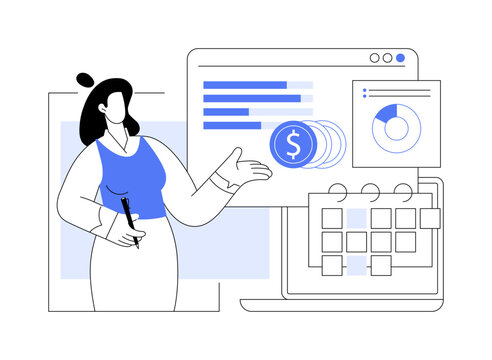 Year-End Financial Summary abstract concept vector illustration.