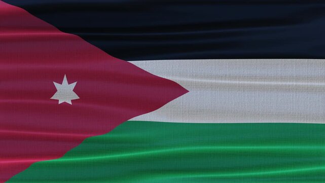 Jordan flag waving in the wind with high quality fabric texture