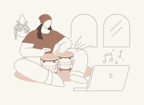 African drums isolated cartoon vector illustrations.