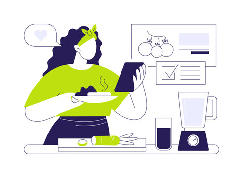 Weight loss and dieting isolated cartoon vector illustrations.