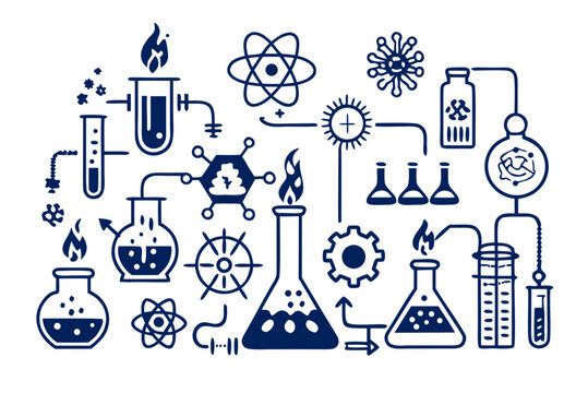 Laboratory Chemical Reaction with Vigorous Bubbling Effervescence and Dramatic Color Change