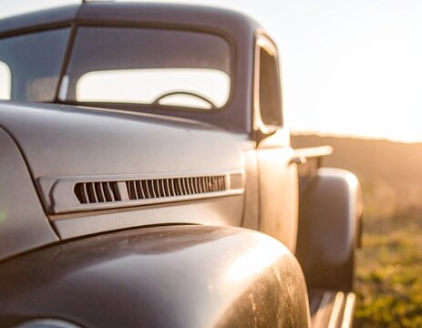 vintage chevy truck Front Close-Up