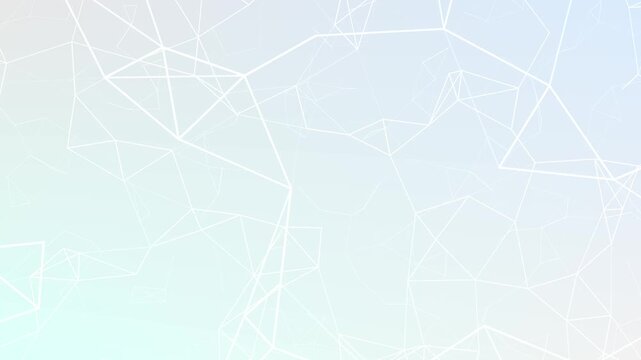White and light blue minimalist hexagon grid connection web abstract animation background