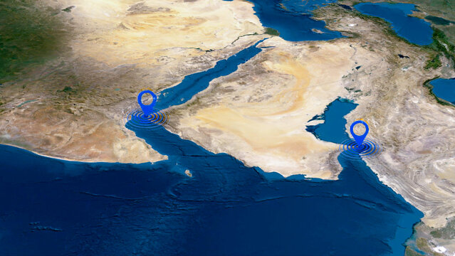 Strategic Maritime Chokepoints Strait of Hormuz and Bab el-Mandeb Map.