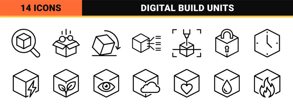 Modular Software Architecture and 3D Data Modeling Minimalist Monoline Geometric Line Art for Technical Design Systems