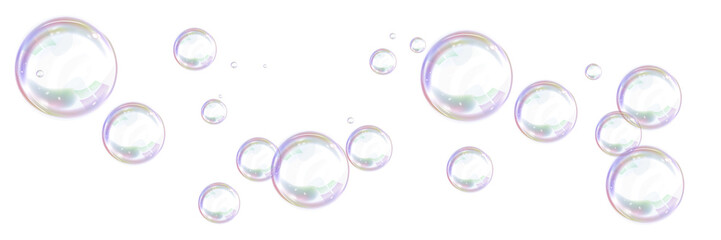 PNG realistic soap bubble with glare and foam bubbles for detergent branding. Vector image of soap bubbles on transparent background for professional creative projects. © Даниил Москаленко