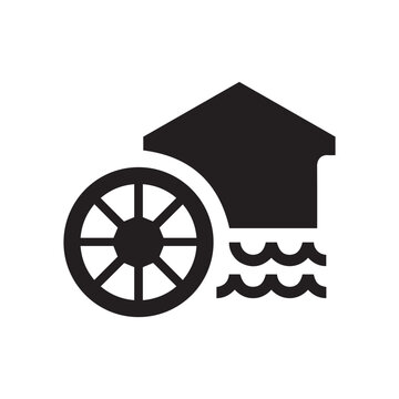 Watermill vector icon
