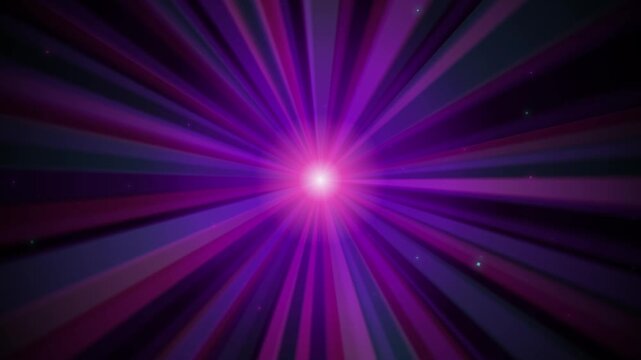 Dynamic central light burst illuminating an abstract cosmic void with vibrant purple and magenta rays, digital graphic art.