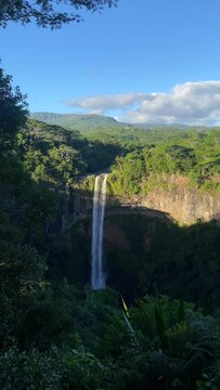Chamarel waterfall in Mauricius Island, Chamarel, Rivi&egrave;re Noire District, Mauritius