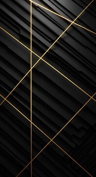 Elegant Black and Gold Geometric Pattern Background.